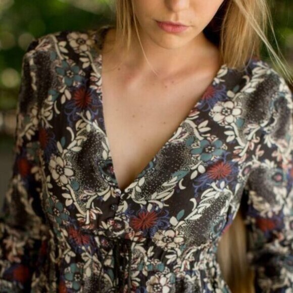 Free People Stealing Fire Mini Dress L - Picture 3 of 14